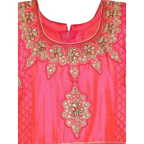 Ashwini Neck Embroidery Work Indian Ethnic Salwar Suit - Sz 32/L - Picture 3 of 10